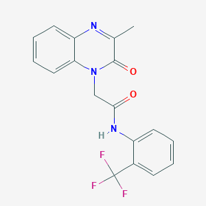 2-(3-methyl-2-oxoquinoxalin-1(2H)-yl)-N-[2-(trifluoromethyl)phenyl]acetamide