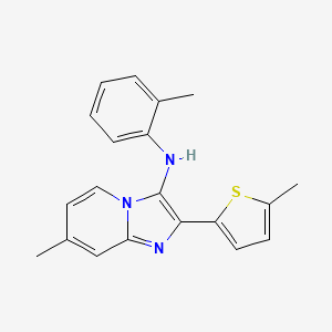 7-methyl-N-(2-methylphenyl)-2-(5-methylthiophen-2-yl)imidazo[1,2-a]pyridin-3-amine