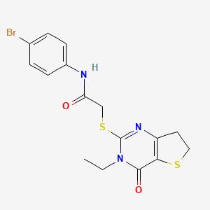 N-(4-bromophenyl)-2-((3-ethyl-4-oxo-3,4,6,7-tetrahydrothieno[3,2-d]pyrimidin-2-yl)thio)acetamide