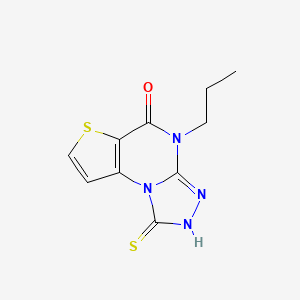 4-propyl-1-thioxo-2,4-dihydrothieno[2,3-e][1,2,4]triazolo[4,3-a]pyrimidin-5(1H)-one