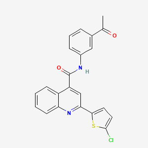 N-(3-acetylphenyl)-2-(5-chlorothiophen-2-yl)quinoline-4-carboxamide