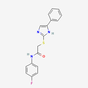 N-(4-fluorophenyl)-2-[(5-phenyl-1H-imidazol-2-yl)sulfanyl]acetamide