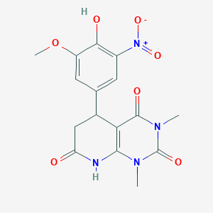 5-(4-hydroxy-3-methoxy-5-nitrophenyl)-1,3-dimethyl-5,8-dihydropyrido[2,3-d]pyrimidine-2,4,7(1H,3H,6H)-trione