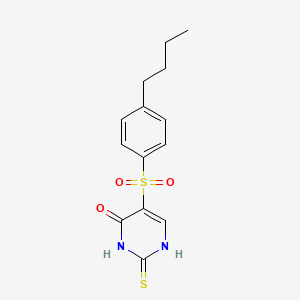 molecular formula C14H16N2O3S2 B11434490 5-[(4-butylphenyl)sulfonyl]-2-thioxo-2,3-dihydropyrimidin-4(1H)-one 