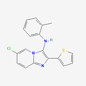 6-chloro-N-(2-methylphenyl)-2-(thiophen-2-yl)imidazo[1,2-a]pyridin-3-amine