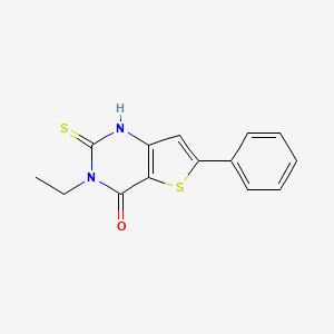 3-ethyl-6-phenyl-2-thioxo-2,3-dihydrothieno[3,2-d]pyrimidin-4(1H)-one