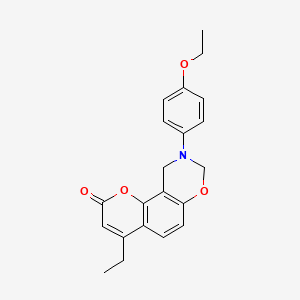 9-(4-ethoxyphenyl)-4-ethyl-9,10-dihydro-2H,8H-chromeno[8,7-e][1,3]oxazin-2-one