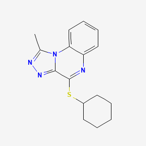 molecular formula C16H18N4S B11434532 4-(Cyclohexylsulfanyl)-1-methyl[1,2,4]triazolo[4,3-a]quinoxaline 