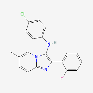 N-(4-chlorophenyl)-2-(2-fluorophenyl)-6-methylimidazo[1,2-a]pyridin-3-amine