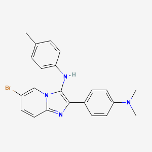 molecular formula C22H21BrN4 B11434548 6-bromo-2-[4-(dimethylamino)phenyl]-N-(4-methylphenyl)imidazo[1,2-a]pyridin-3-amine 