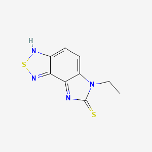 molecular formula C9H8N4S2 B11434555 6-ethyl-6H-imidazo[4,5-e][2,1,3]benzothiadiazole-7-thiol 