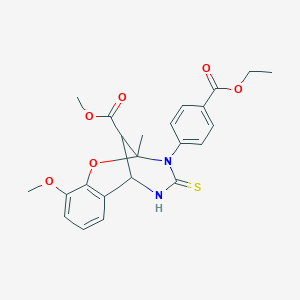 methyl 3-[4-(ethoxycarbonyl)phenyl]-10-methoxy-2-methyl-4-thioxo-3,4,5,6-tetrahydro-2H-2,6-methano-1,3,5-benzoxadiazocine-11-carboxylate