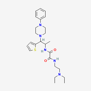 N1-(2-(diethylamino)ethyl)-N2-(1-(4-phenylpiperazin-1-yl)-1-(thiophen-2-yl)propan-2-yl)oxalamide