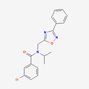 3-bromo-N-[(3-phenyl-1,2,4-oxadiazol-5-yl)methyl]-N-(propan-2-yl)benzamide