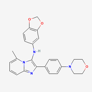 N-(1,3-benzodioxol-5-yl)-5-methyl-2-[4-(morpholin-4-yl)phenyl]imidazo[1,2-a]pyridin-3-amine