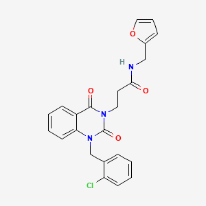 3-{1-[(2-chlorophenyl)methyl]-2,4-dioxo-1,2,3,4-tetrahydroquinazolin-3-yl}-N-[(furan-2-yl)methyl]propanamide