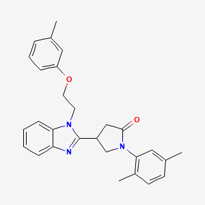 1-(2,5-dimethylphenyl)-4-{1-[2-(3-methylphenoxy)ethyl]-1H-benzimidazol-2-yl}pyrrolidin-2-one