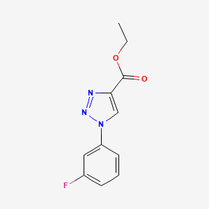 molecular formula C11H10FN3O2 B11434688 ethyl 1-(3-fluorophenyl)-1H-1,2,3-triazole-4-carboxylate 