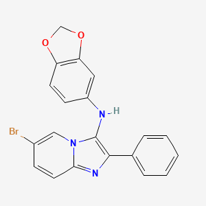 N-(1,3-benzodioxol-5-yl)-6-bromo-2-phenylimidazo[1,2-a]pyridin-3-amine