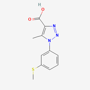 molecular formula C11H11N3O2S B11434711 5-methyl-1-[3-(methylsulfanyl)phenyl]-1H-1,2,3-triazole-4-carboxylic acid 