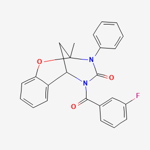 5-(3-fluorobenzoyl)-2-methyl-3-phenyl-2,3,5,6-tetrahydro-4H-2,6-methano-1,3,5-benzoxadiazocin-4-one