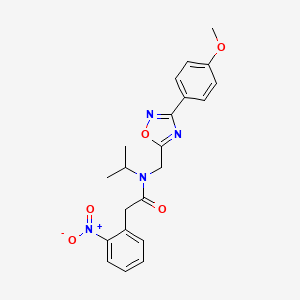 N-{[3-(4-methoxyphenyl)-1,2,4-oxadiazol-5-yl]methyl}-2-(2-nitrophenyl)-N-(propan-2-yl)acetamide