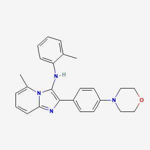 molecular formula C25H26N4O B11434769 5-methyl-N-(2-methylphenyl)-2-[4-(morpholin-4-yl)phenyl]imidazo[1,2-a]pyridin-3-amine 