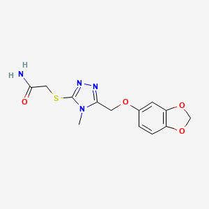 2-({5-[(1,3-benzodioxol-5-yloxy)methyl]-4-methyl-4H-1,2,4-triazol-3-yl}sulfanyl)acetamide