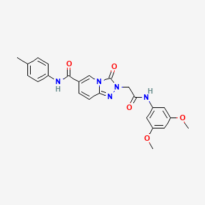 2-{2-[(3,5-dimethoxyphenyl)amino]-2-oxoethyl}-N-(4-methylphenyl)-3-oxo-2,3-dihydro[1,2,4]triazolo[4,3-a]pyridine-6-carboxamide