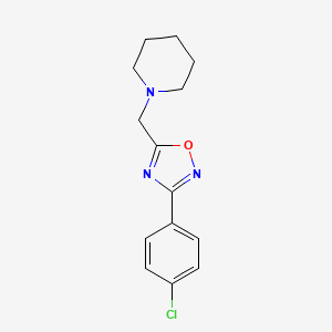 1-{[3-(4-Chlorophenyl)-1,2,4-oxadiazol-5-yl]methyl}piperidine