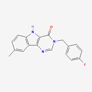 3-(4-fluorobenzyl)-8-methyl-3,5-dihydro-4H-pyrimido[5,4-b]indol-4-one