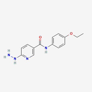 molecular formula C14H16N4O2 B11434796 N-(4-ethoxyphenyl)-6-hydrazinylpyridine-3-carboxamide 