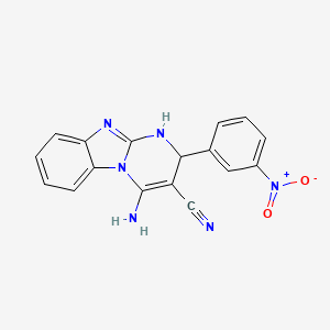 4-Amino-2-(3-nitrophenyl)-1,2-dihydropyrimido[1,2-a]benzimidazole-3-carbonitrile