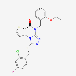 1-((2-chloro-4-fluorobenzyl)thio)-4-(2-ethoxybenzyl)thieno[2,3-e][1,2,4]triazolo[4,3-a]pyrimidin-5(4H)-one