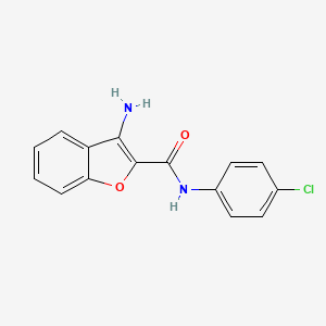 molecular formula C15H11ClN2O2 B11434838 3-amino-N-(4-chlorophenyl)-1-benzofuran-2-carboxamide CAS No. 609805-00-7