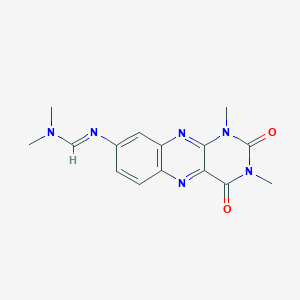 molecular formula C15H16N6O2 B11434842 N'-(1,3-dimethyl-2,4-dioxo-1,2,3,4-tetrahydrobenzo[g]pteridin-8-yl)-N,N-dimethylimidoformamide 