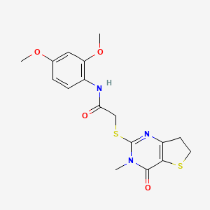 N-(2,4-dimethoxyphenyl)-2-((3-methyl-4-oxo-3,4,6,7-tetrahydrothieno[3,2-d]pyrimidin-2-yl)thio)acetamide