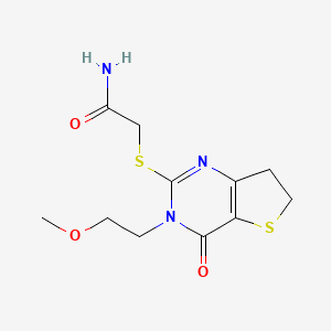 2-((3-(2-Methoxyethyl)-4-oxo-3,4,6,7-tetrahydrothieno[3,2-d]pyrimidin-2-yl)thio)acetamide