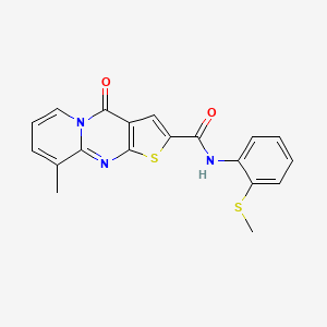 9-methyl-N-[2-(methylsulfanyl)phenyl]-4-oxo-4H-pyrido[1,2-a]thieno[2,3-d]pyrimidine-2-carboxamide