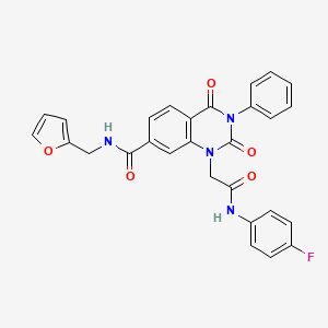 1-{2-[(4-fluorophenyl)amino]-2-oxoethyl}-N-(furan-2-ylmethyl)-2,4-dioxo-3-phenyl-1,2,3,4-tetrahydroquinazoline-7-carboxamide