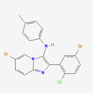 molecular formula C20H14Br2ClN3 B11434882 6-bromo-2-(5-bromo-2-chlorophenyl)-N-(4-methylphenyl)imidazo[1,2-a]pyridin-3-amine 