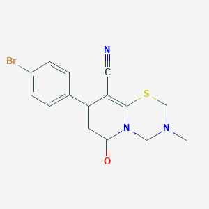 8-(4-bromophenyl)-3-methyl-6-oxo-3,4,7,8-tetrahydro-2H,6H-pyrido[2,1-b][1,3,5]thiadiazine-9-carbonitrile