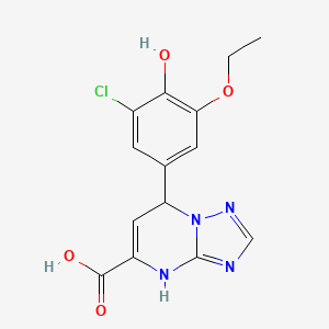 7-(3-Chloro-5-ethoxy-4-hydroxyphenyl)-4,7-dihydro[1,2,4]triazolo[1,5-a]pyrimidine-5-carboxylic acid