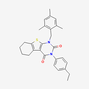 molecular formula C28H30N2O2S B11434962 3-(4-ethylphenyl)-1-(mesitylmethyl)-5,6,7,8-tetrahydro[1]benzothieno[2,3-d]pyrimidine-2,4(1H,3H)-dione 