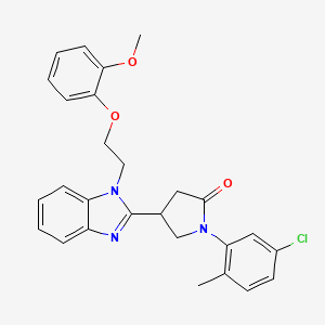 1-(5-chloro-2-methylphenyl)-4-{1-[2-(2-methoxyphenoxy)ethyl]-1H-benzimidazol-2-yl}pyrrolidin-2-one