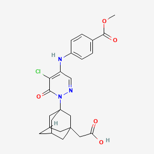 {3-[5-chloro-4-{[4-(methoxycarbonyl)phenyl]amino}-6-oxopyridazin-1(6H)-yl]tricyclo[3.3.1.1~3,7~]dec-1-yl}acetic acid