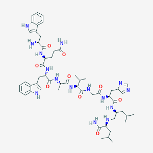 molecular formula C55H79N15O9 B114350 Bombesin (6-14), D-trp(6)-leu(13)-psi(CH2NH)-leu(14)- CAS No. 140163-54-8