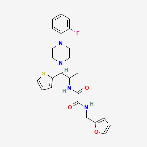 N'-{1-[4-(2-Fluorophenyl)piperazin-1-YL]-1-(thiophen-2-YL)propan-2-YL}-N-[(furan-2-YL)methyl]ethanediamide