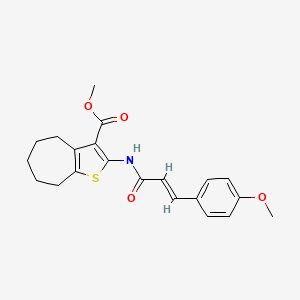 methyl 2-{[(2E)-3-(4-methoxyphenyl)prop-2-enoyl]amino}-5,6,7,8-tetrahydro-4H-cyclohepta[b]thiophene-3-carboxylate