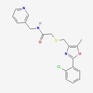 2-({[2-(2-Chlorophenyl)-5-methyl-1,3-oxazol-4-YL]methyl}sulfanyl)-N-[(pyridin-3-YL)methyl]acetamide